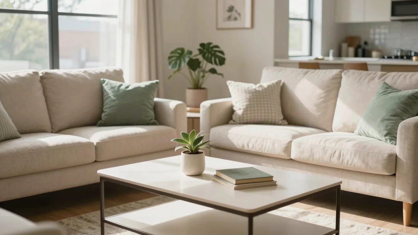 Bright apartment living space