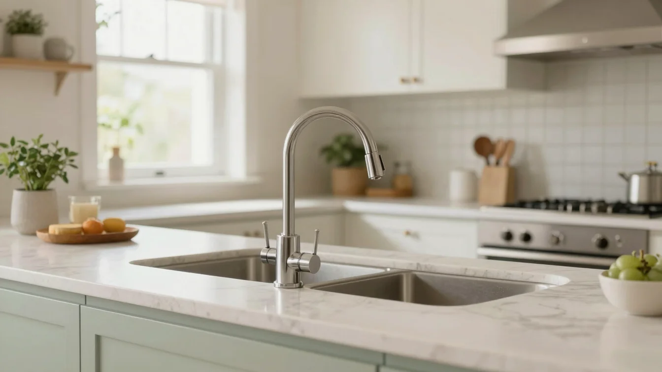 Clean kitchen surfaces and sink