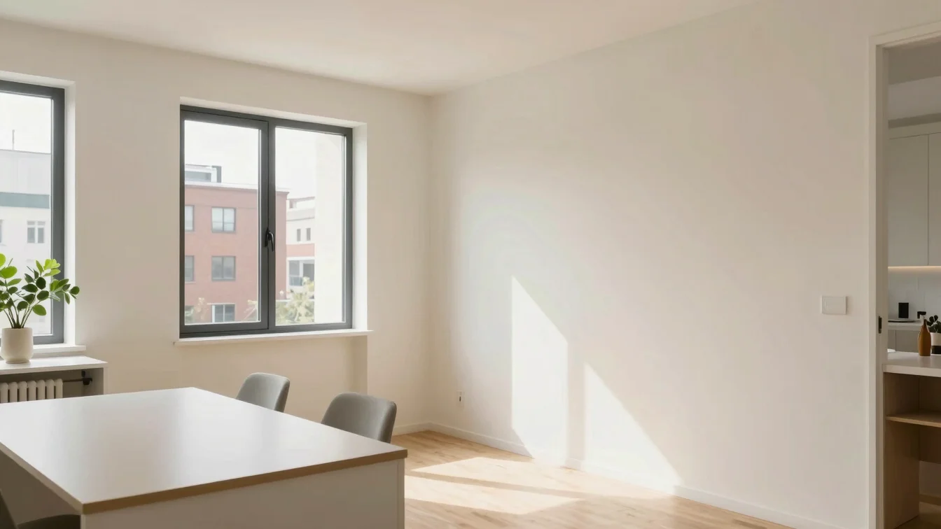 Tidy apartment living space